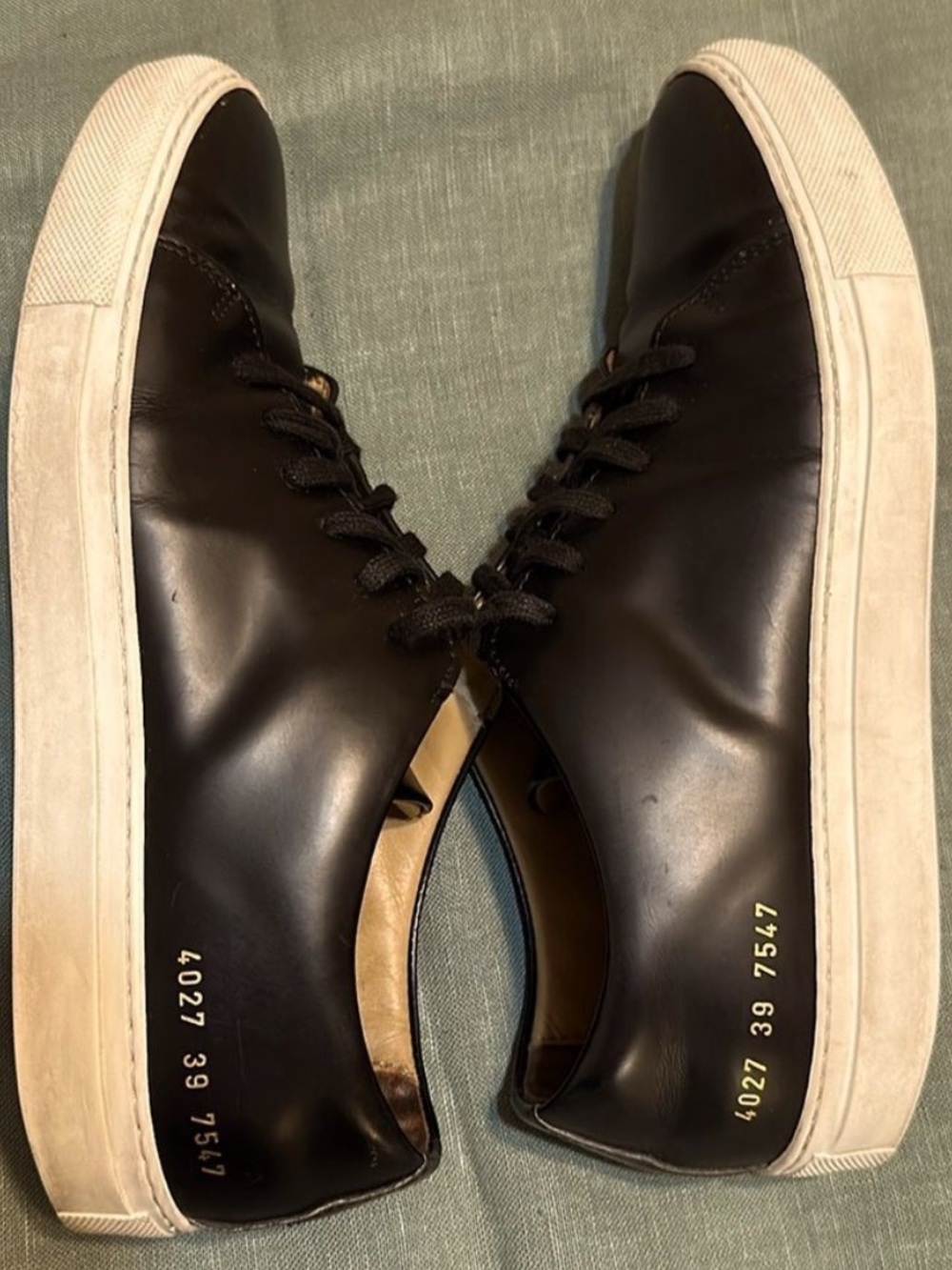 Common Projects Black Italian Leather Womens Sneaker - 8(39)